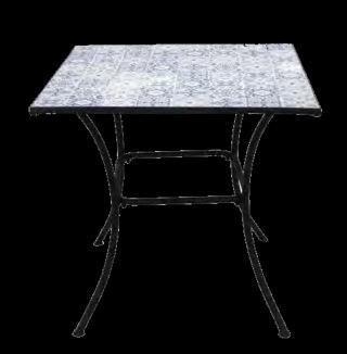 Tavolo Mosaico Metal Azulejos 80x80 cm