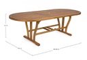 Tavolo Noemi allungabile in legno nobilitato ovale 180/240x100 cm