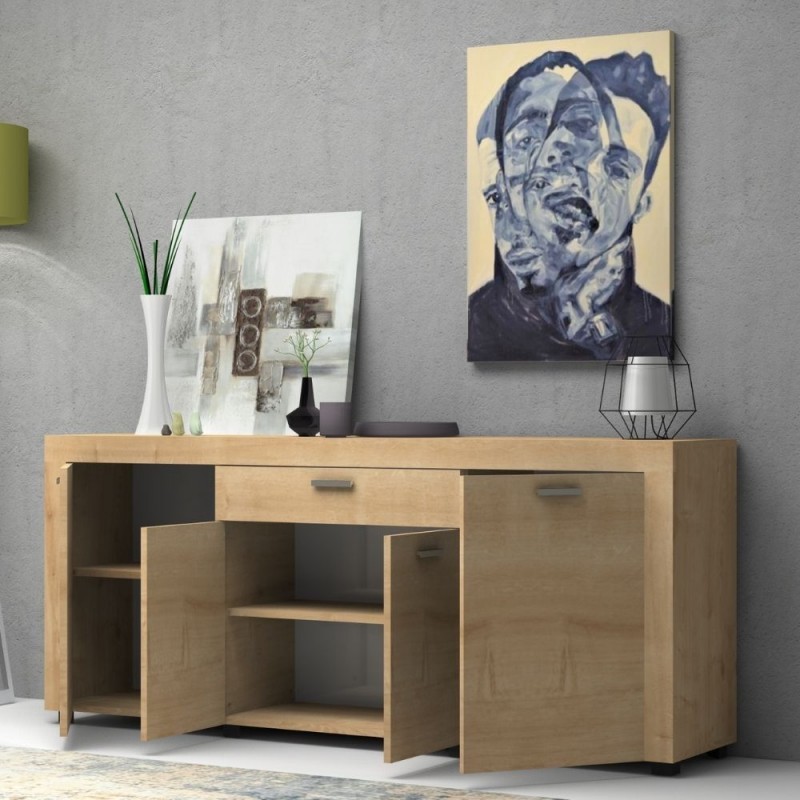 (2c) Madia quattro ante un cassetto Rovere FIESTA 177x40x h76 cm(FIESTACREDRO)