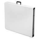 Tavolo pieghevole richiudibile a valigia in resina bianco 180x70x74