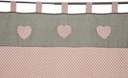 Tenda rosa decoro cuori st-0400 cm. 154x 260