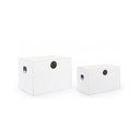 Set 2 Baule Pechino bianco in legno