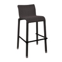Sgabello bar polyrattan adila noce cm49x59h81-103