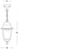 Sospensione E27  linea old  biancoargento