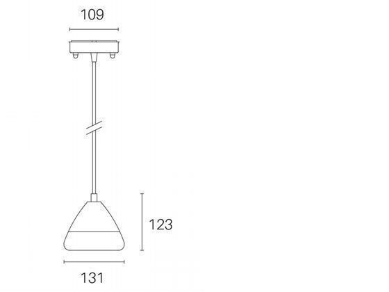 Sospensione Led 20W 3000K  linea graal  bianco