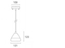 Sospensione Led 20W 3000K  linea graal  bianco