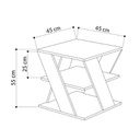 Tavolino da salotto antracite Cyclo 45x45xh.55 cm
