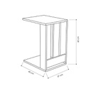 Tavolino da divano porta pc e riviste Edi antracite cm 37x45xh.60
