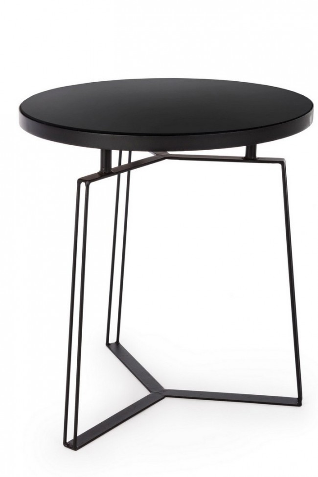 Tavolino nero in metallo stile design