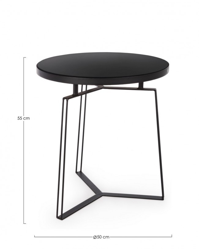 Tavolino nero in metallo stile design
