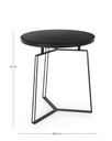 Tavolino nero in metallo stile design