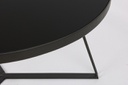Tavolino nero in metallo stile design Ø70a - 38h
