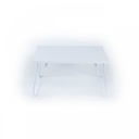 Tavolino per colazione letto bianco Con gambe pieghevoli cm 60 x 60 x 29 h
