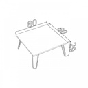 Tavolino per colazione letto bianco Con gambe pieghevoli cm 60 x 60 x 29 h
