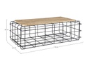 Tavolino metallo legno rettangolare Trellis