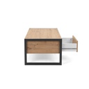 Tavolino salotto con cassetto quercia antracite cm 100x 55 x 40 h(DENVER55)