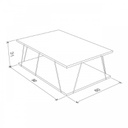 Tavolino salotto rovere industrial cm 90 x 60 x 31 h