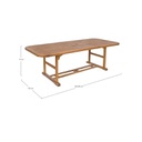 Tavolo Per esterno Noemi Allungabile in Legno 180-240x100x h 74cm
