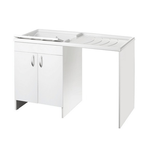 Mobile coprilavatrice con vasca a Sinistra L124xP60xH89 cm