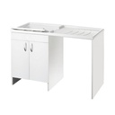 Mobile coprilavatrice con vasca a Sinistra L124xP60xH89 cm