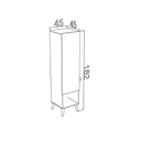 Armadio ingresso camera slim porta abiti portatutto cm 45 x 45x x 182 h