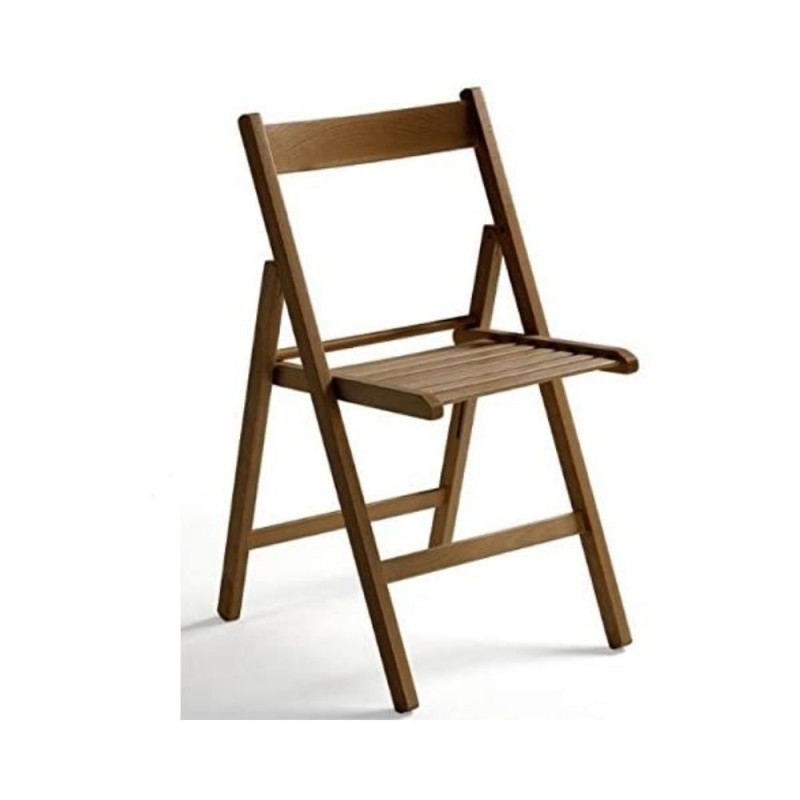 4X Sedia pieghevole in faggio di alta qualita colore noce 43x48xh.79 cm