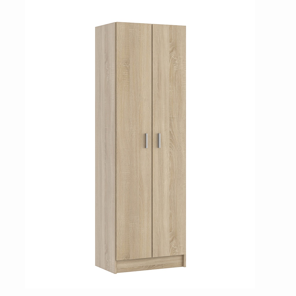 Armadio multiuso a più ripiani cm 180x58x37 rovere canadian