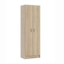 Armadio multiuso a più ripiani cm 180x58x37 rovere canadian