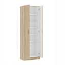 Armadio multiuso a più ripiani cm 180x58x37 rovere canadian