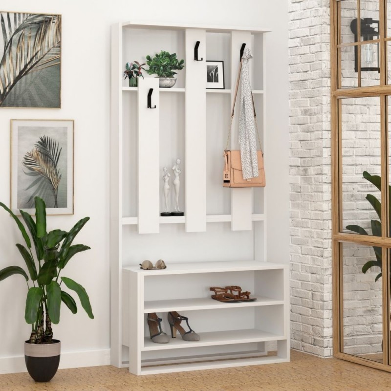 (2c) Mobile ingresso Chester bianco  90x36xh.180 cm(CHESTERBI)