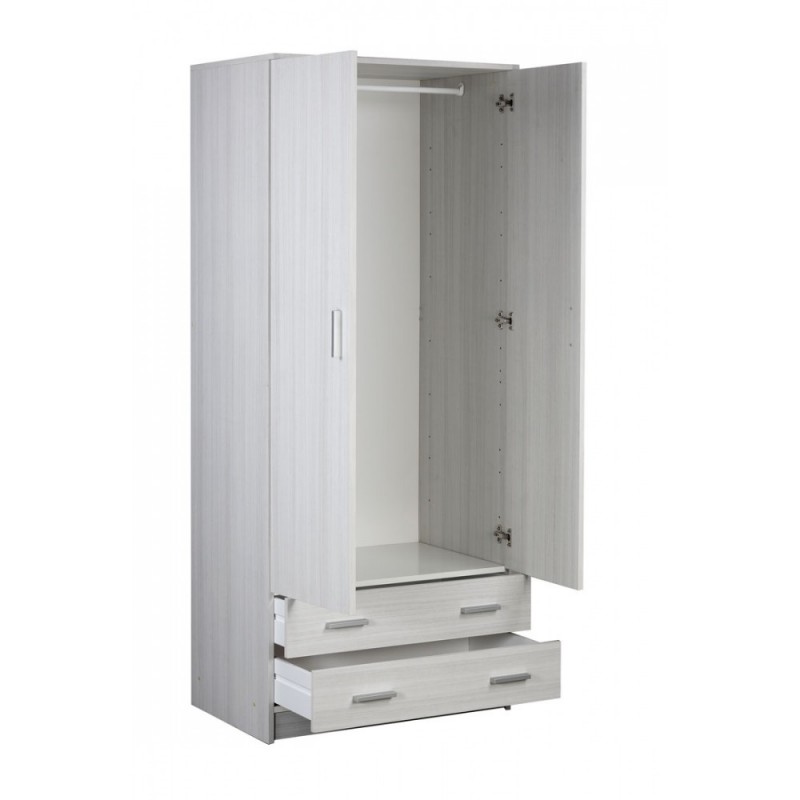 Armadio multiuso due ante due cassetti Eucalipto 77x52x h182 cm