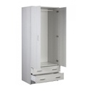 Armadio multiuso due ante due cassetti Eucalipto 77x52x h182 cm
