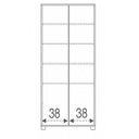 Armadio multiuso due ante scorrevoli con ripiani Bianco 82x41x h190 cm