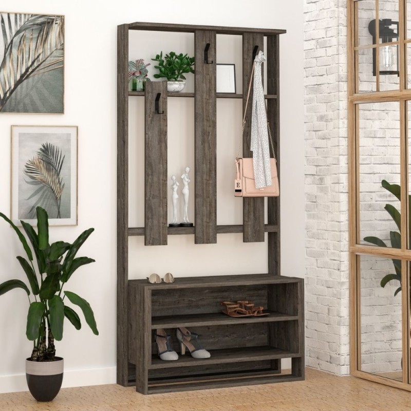 (2c) Mobile ingresso Chester noce 90x36xh.180 cm(CHESTERNOCE)