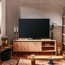 Base porta tv quercia antracite cm 160 x 55 x 40 h(DENVER54)