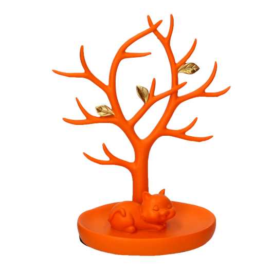 Albero resina espositore arancione cm 19x11h22