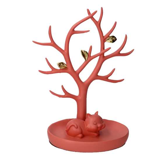 Albero resina espositore rosa cm 19x11h22