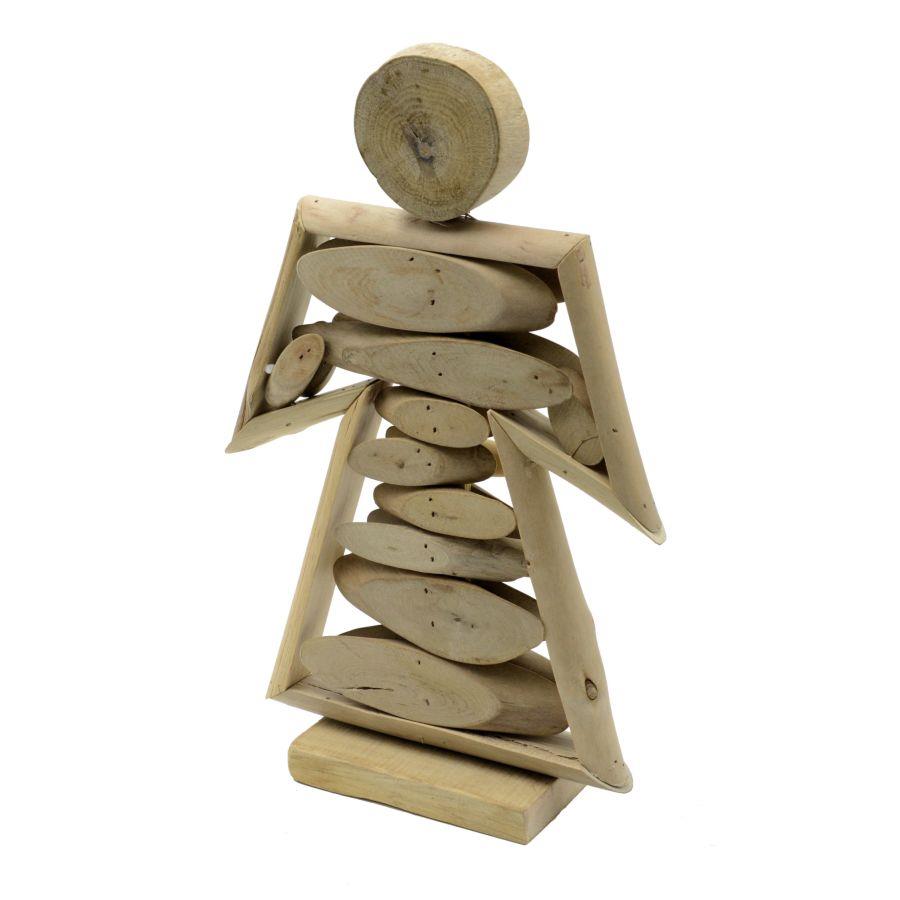 Angelo legno cm24x8h39