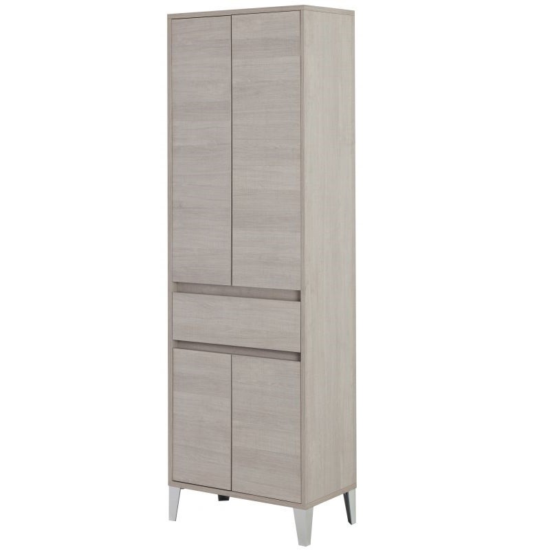 Armadio Portasciugamani quattro ante Rovere chiaro 60x35x h183 cm
