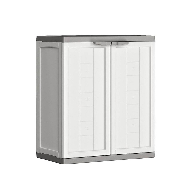 Armadio basso in resina JOLLY R16 TNT Bianco e Grigio 68x39x h85 cm