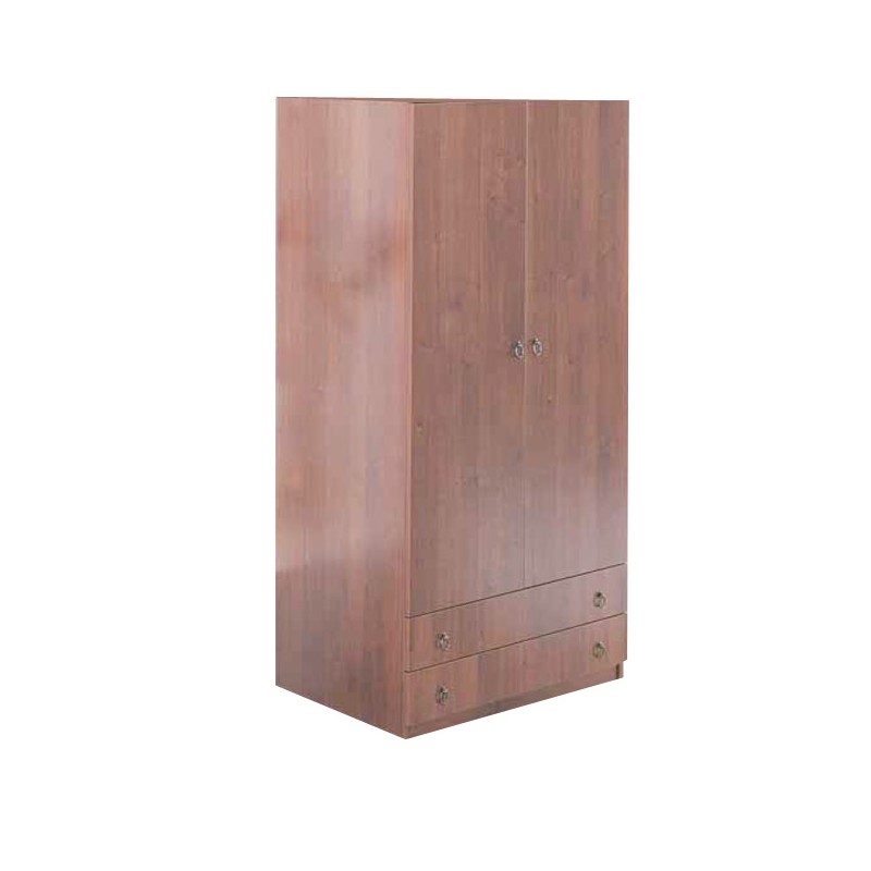 Armadio componibile con 2 ante e 2 cassetti noce antico Cm 90x60xH 180 Iperbriko