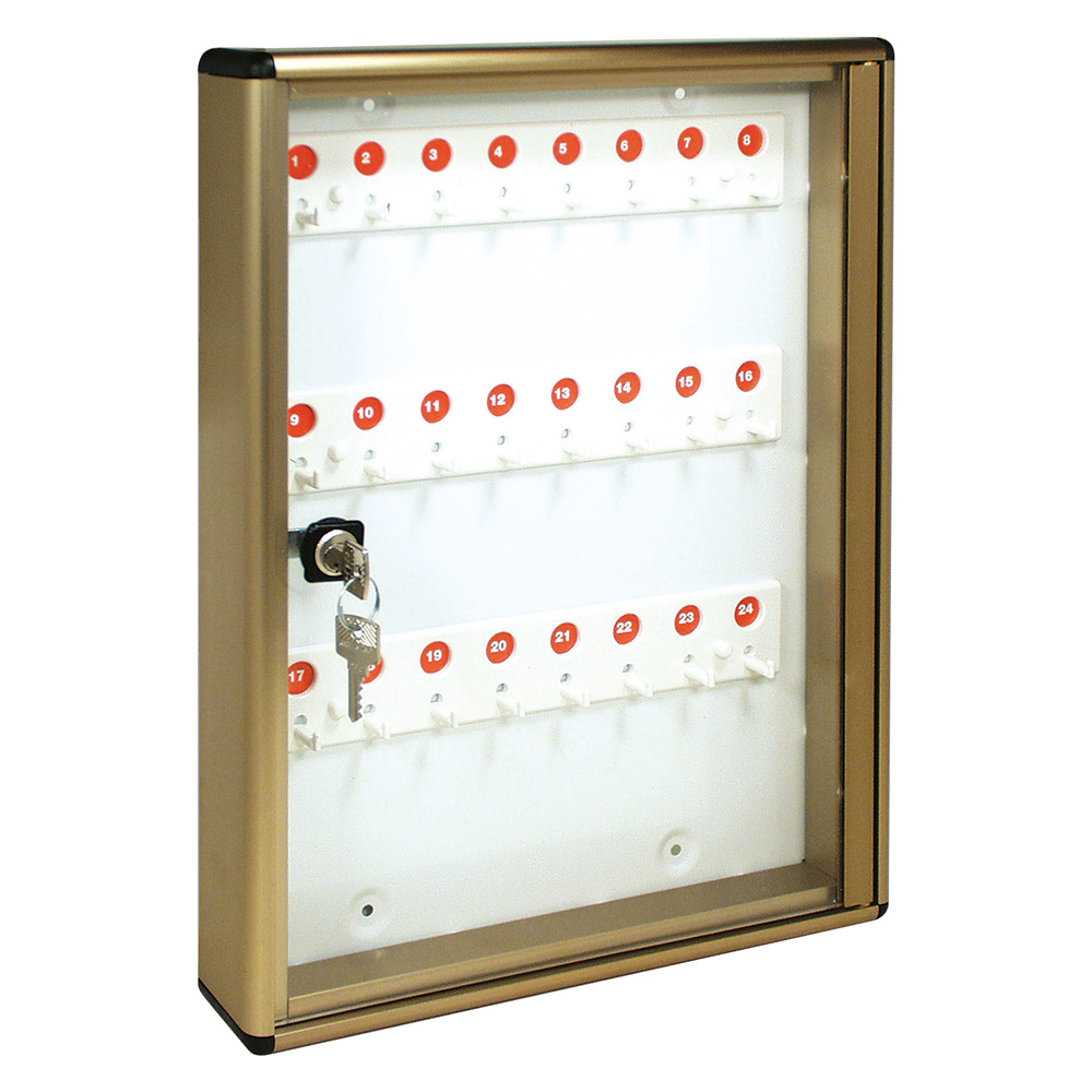 Bacheca Porta Chiavi Alubox - Alluminio Bronzato Chiavi 24 Mm 300X50 H.Mm 400