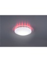 Bilbo plafoniera led diffusore bianco effetto stelle con bordo trasparente con rgb retro illuminato e telecomando multifunzione 