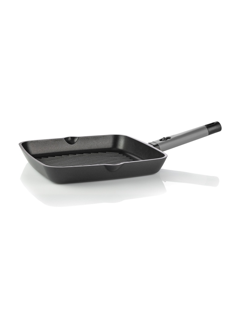 Bistecchiera quadrata cm. 28x28 con manico removibile cook&amp;space