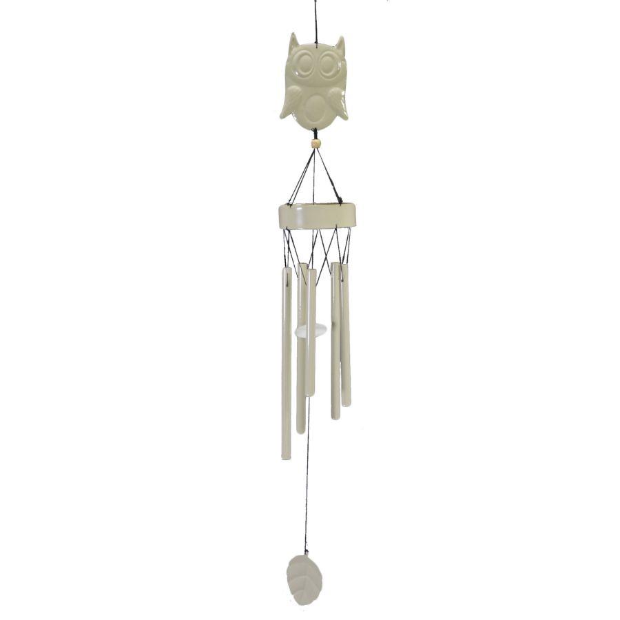 Campanello metallo gufo cm 10x10h90