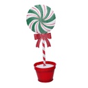 Caramella metallo lecca-lecca con vaso verde cm11,5x9h30,5