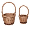 Cestino vimini 1-2 naturale riga tondo cm 14h9/20