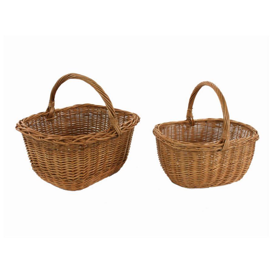 Cesto vimini europeo olanda 1-2 ovale cm 43x36h20/38