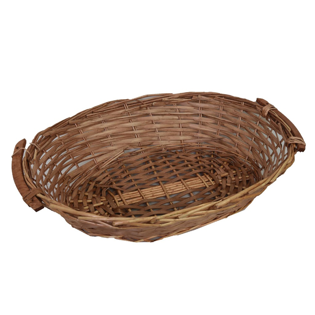 Cesto vimini naturale ovale cm58x42h14