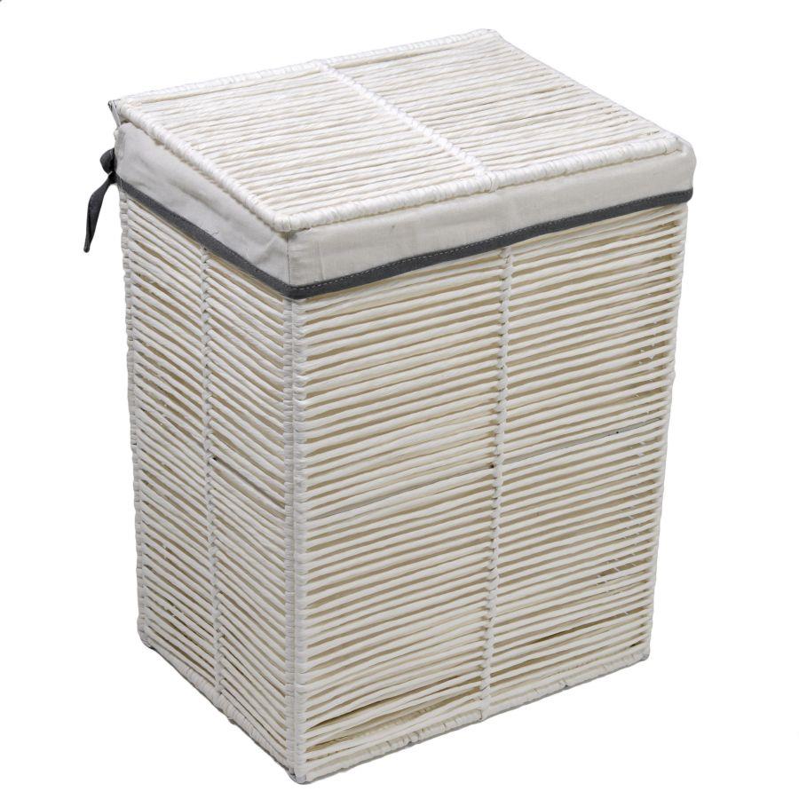 Cestone paper Hilary bianco rettangolare pieghevole cm 30x40h55